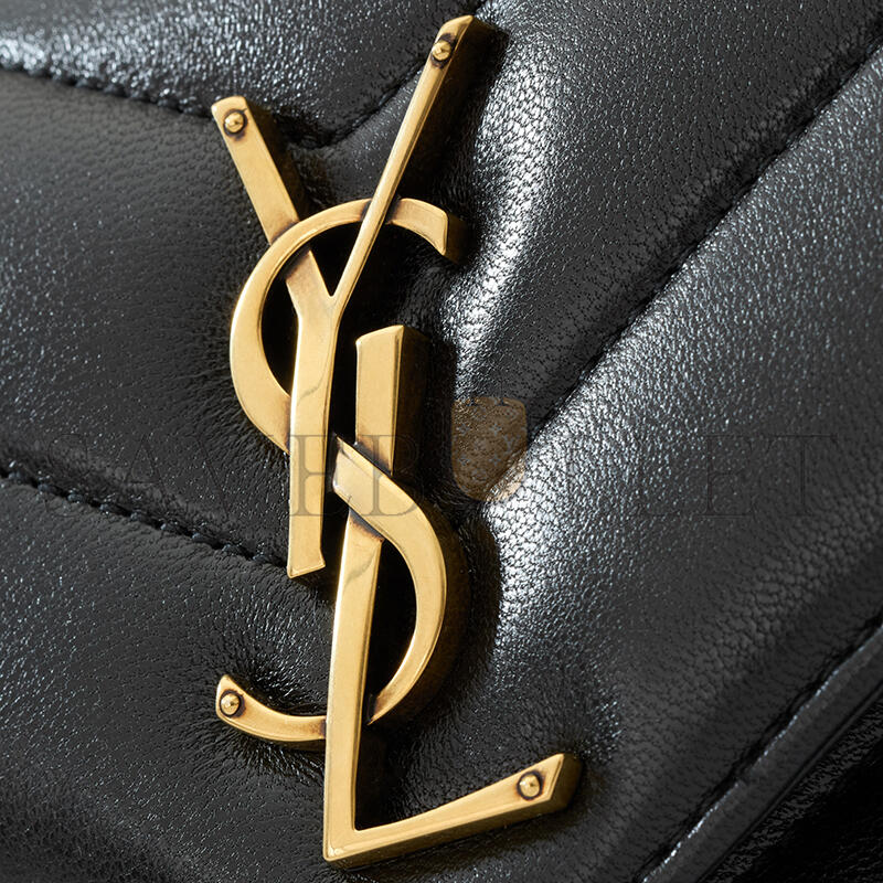 YSL LOULOU TOP-HANDLE IN MATELASSÉ LAMBSKIN 869461AAEAX1000 (25*13*6cm)